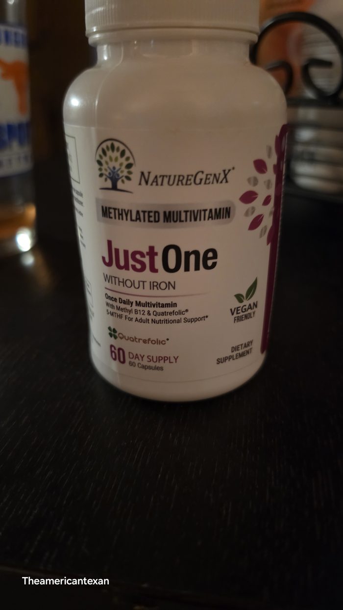 NatureGenX Just One methylated multivitamin bottle